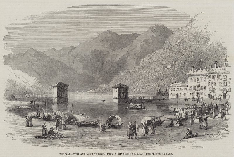 Savaş, Liman ve Como Gölü by Samuel Read