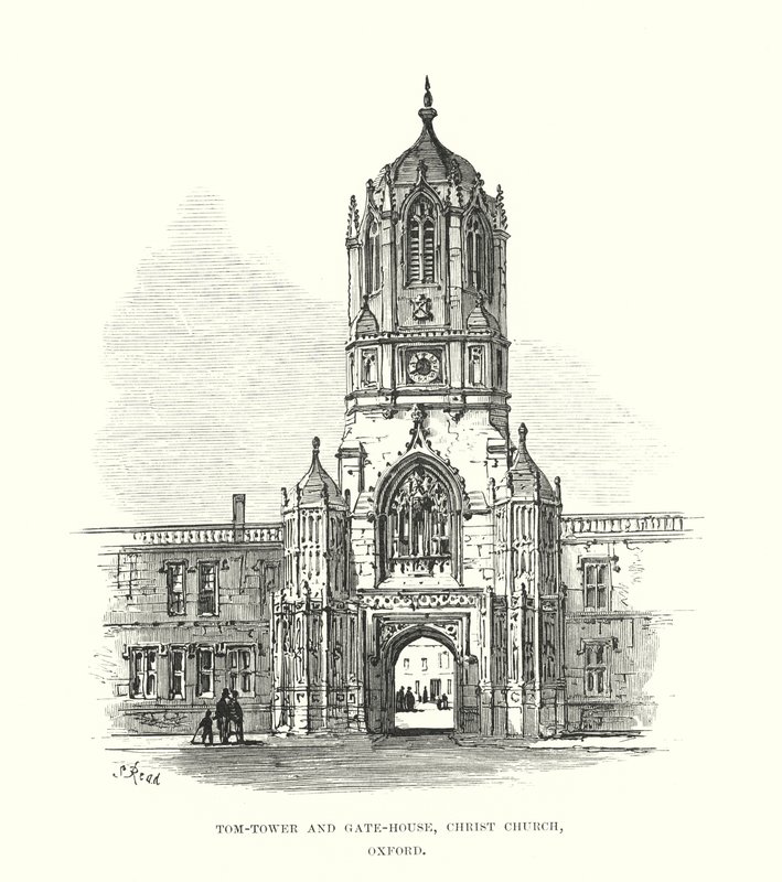Tom-Tower ve Gate-House, Christ Church, Oxford by Samuel Read