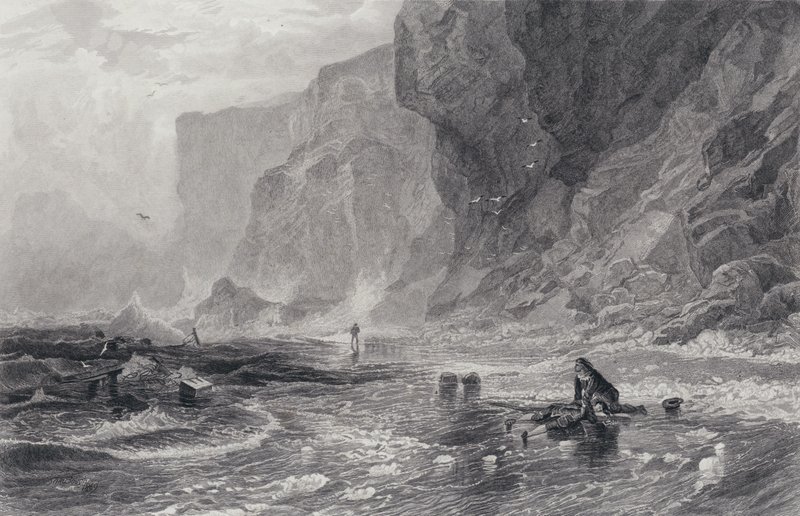 Sir Walter Scott'ın Korsan çizimi (gravür) by Samuel (after) Bough