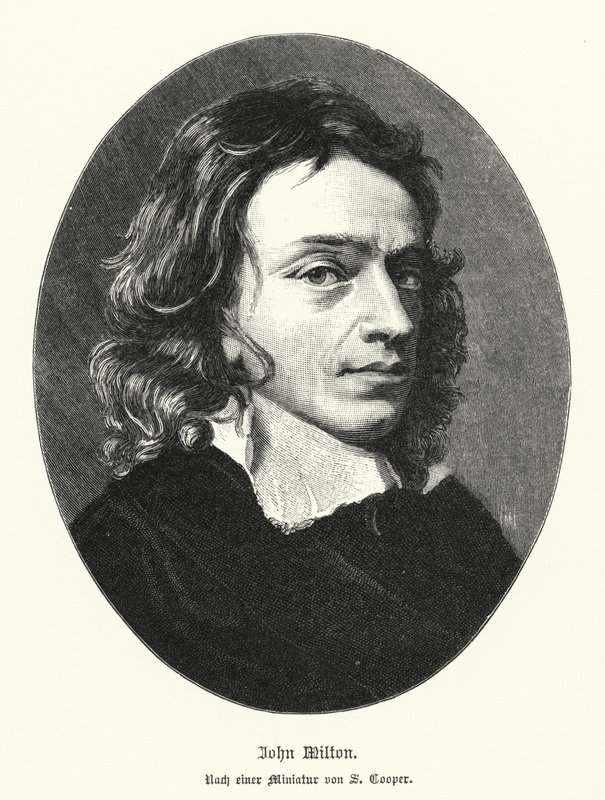 John Milton, İngiliz şair (lito) by Samuel (after) Cooper
