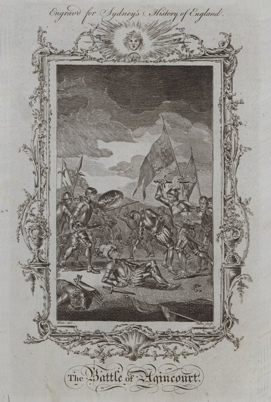Agincourt Savaşı (gravür) by Samuel (after) Wale
