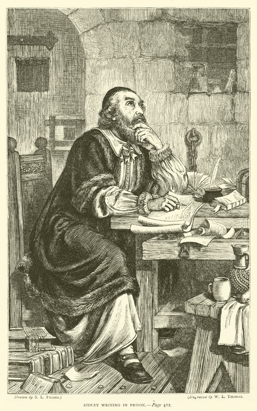 Ridley Hapishanede Yazıyor by Samuel Luke Fildes