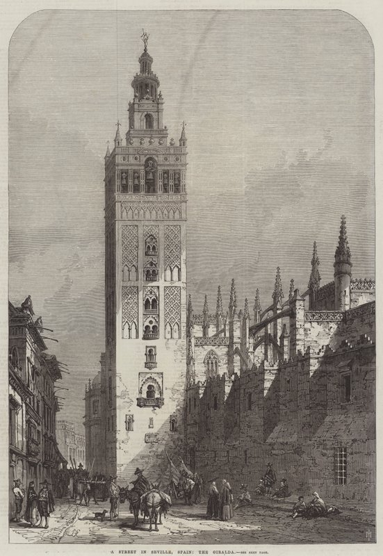 Sevilla, İspanya, Giralda'da Bir Sokak by Samuel Read
