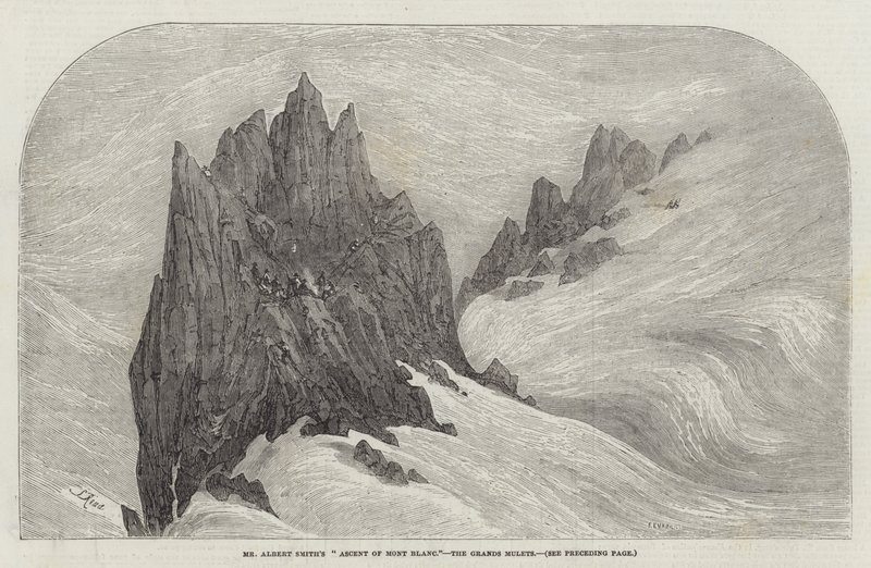 Bay Albert Smith'in Mont Blanc Yükselişi, Grands Mulets by Samuel Read