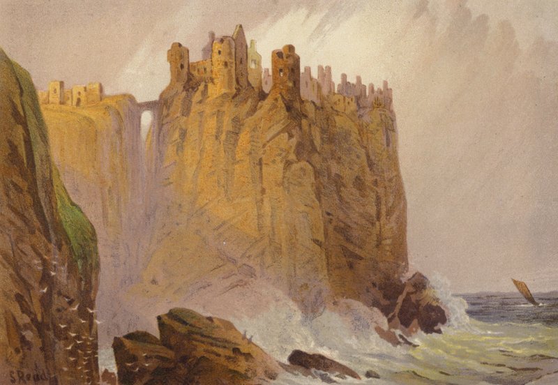 Kuzey İrlanda, Dunluce Kalesi (renkli taş) by Samuel Read