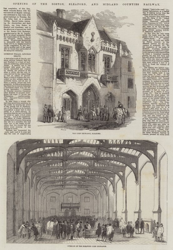 Boston, Sleaford ve Midland Vilayetler Demiryolunun Açılışı by Samuel Read