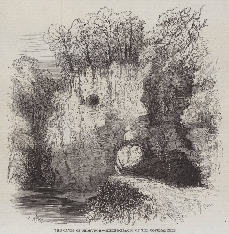 Jedburgh Mağaraları, Ahitlerin Saklanma Yerleri by Samuel Read
