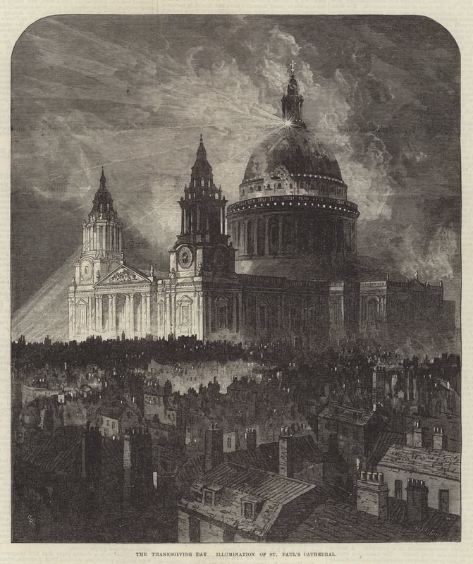 Şükran Günü, St Paul Katedrali'nin Aydınlatılması by Samuel Read