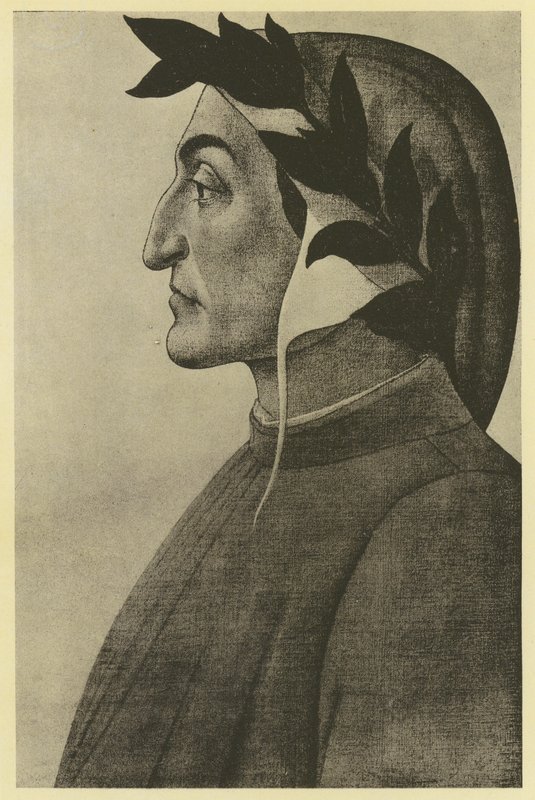 Botticelli: Dante Alighieri (s / b fotoğraf) by Sandro (after) Botticelli