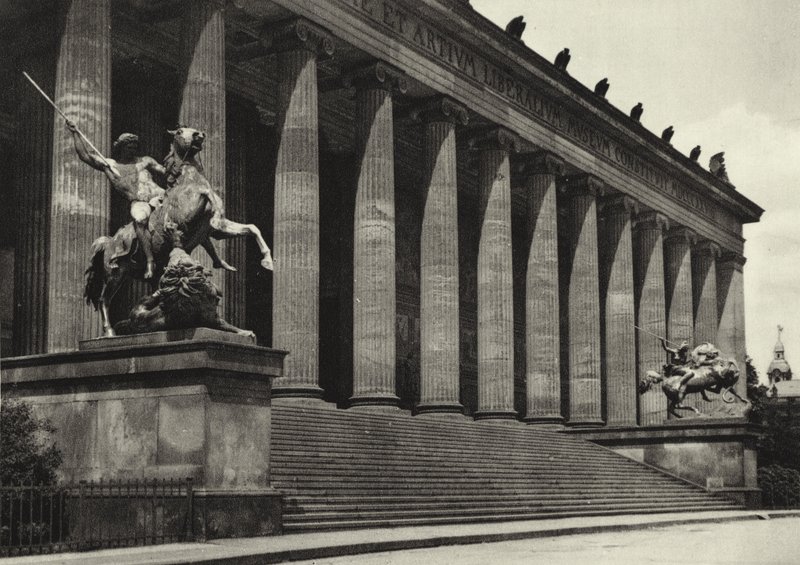 Berlin: Altes Müzesi; Eski Müze (s/b fotoğraf) by Sasha Stone