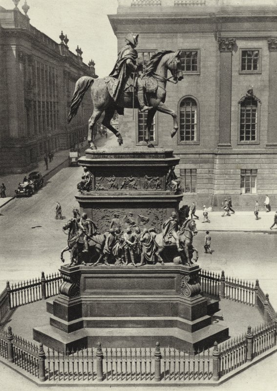 Berlin: Büyük Frederick Anıtı; Büyük Frederick Anıtı (s/b fotoğraf) by Sasha Stone