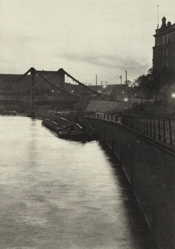 Berlin: Humboldt-Hafen; Humboldt Limanı (s/b fotoğraf) by Sasha Stone