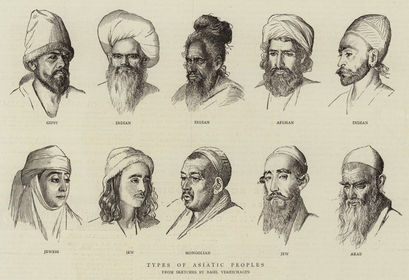 Asya Halklarının Türleri (gravür) by School Russian