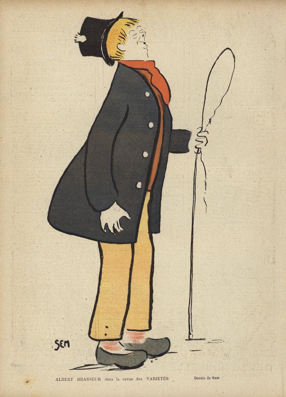 Albert Brasseur, Fransız komedyen ve operet şarkıcısı by Sem