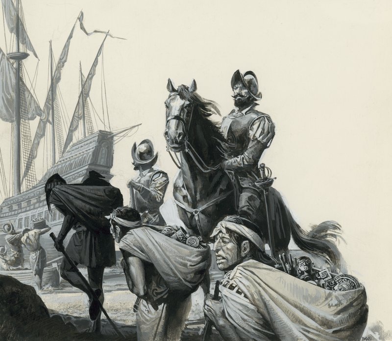 Francisco Pizarro ve Fetihçileri by Severino Baraldi