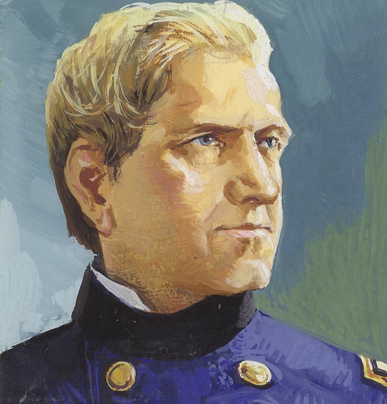 General Edward Canby (kağıt üzerine guaj) by Severino Baraldi