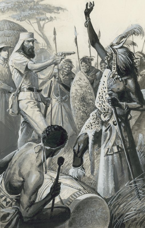 Samuel Baker (kağıt üzerine guaj) by Severino Baraldi