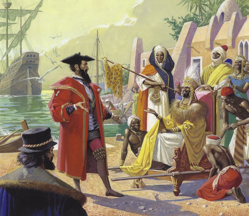 Vasco de Gama (1469-1524) (kağıt üzerine guaj) by Severino Baraldi