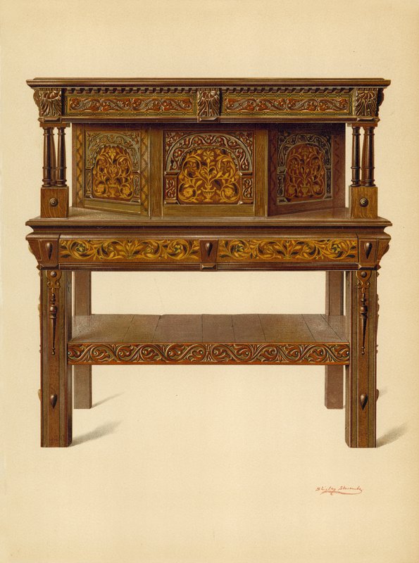 Oak Standing Buffet, Edward Quilter