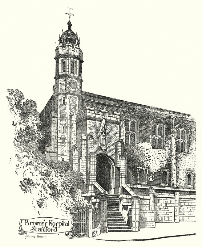 Browne Hastanesi, Stamford (gravür) by Sidney Heath