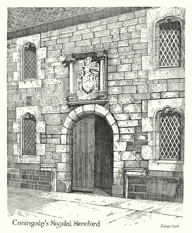 Coningsby Hastanesi, Hereford (gravür) by Sidney Heath