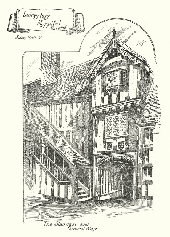 Leicester Hastanesi, Warwick (gravür) by Sidney Heath