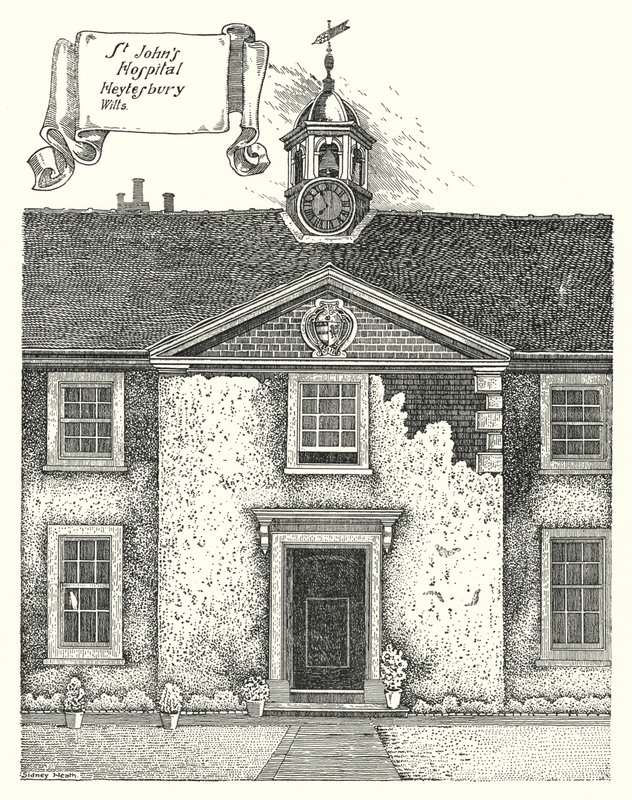 St John Hastanesi, Heytesbury, Wilts (gravür) by Sidney Heath