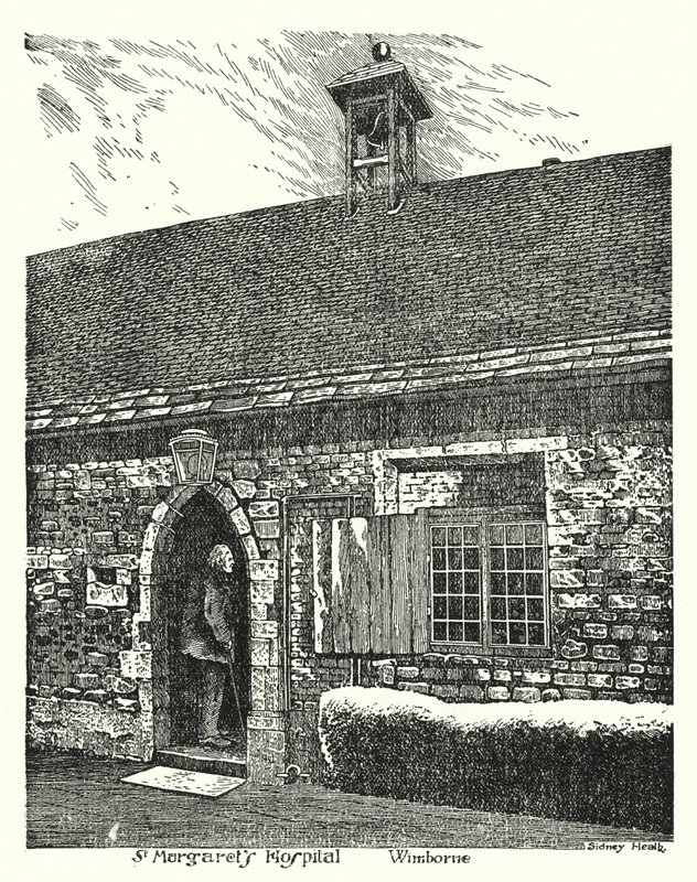 Aziz Margaret Hastanesi, Wimborne (gravür) by Sidney Heath