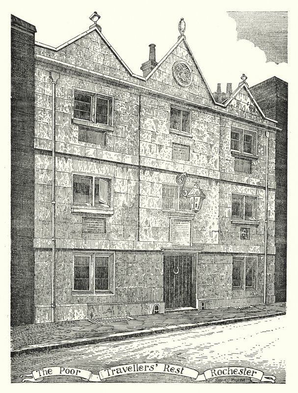 Zavallı Gezginlerin Huzuru, Rochester (gravür) by Sidney Heath
