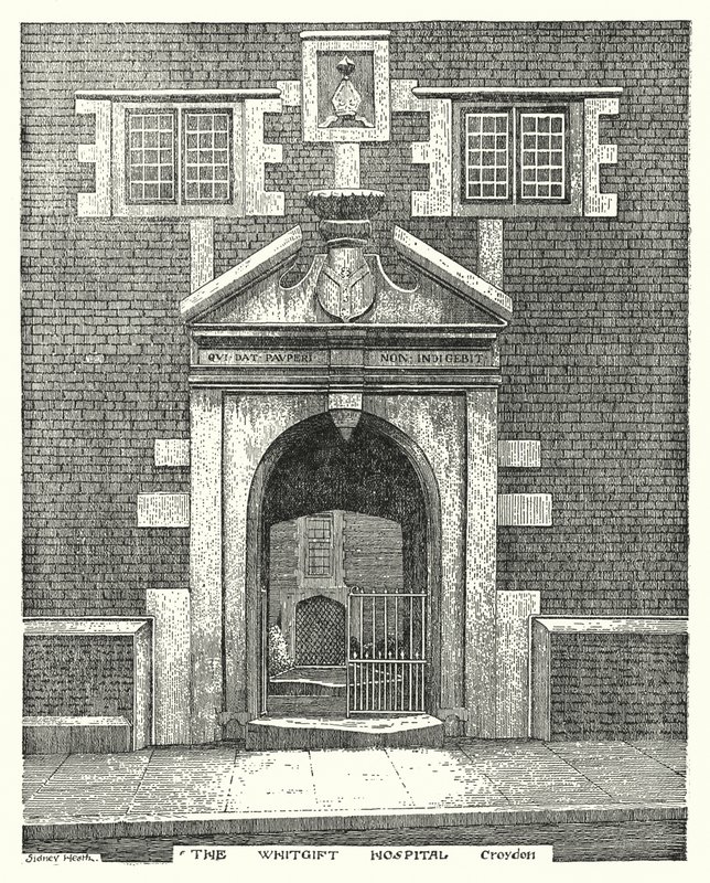 Whitgift Hastanesi, Croydon (gravür) by Sidney Heath