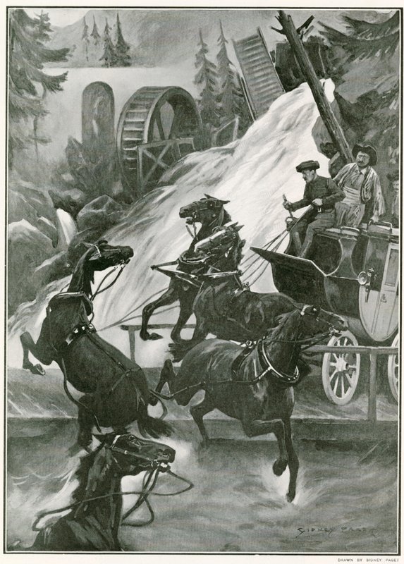 The sensational water drama at the Hippodrome, London  by Sidney Paget