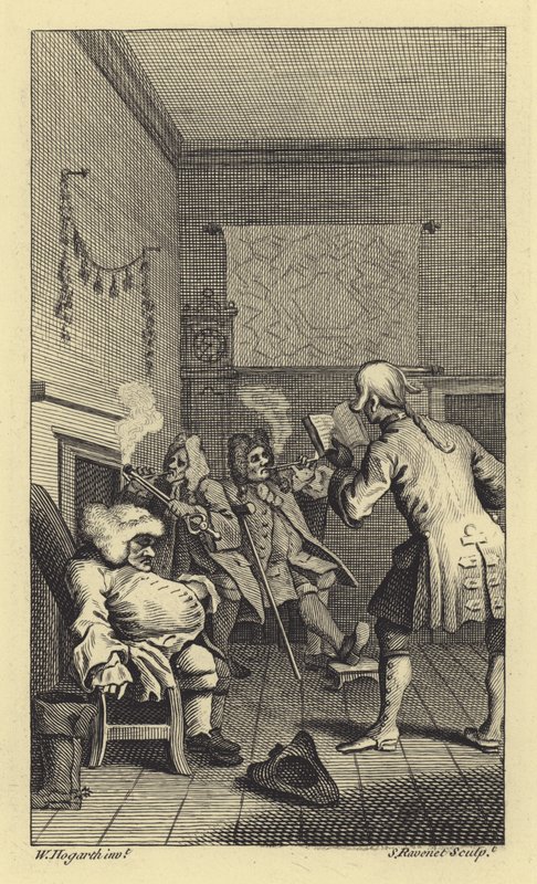 Laurence Sterne'nin Tristram Shandy filminden bir sahne by Simon Francois after Ravenet
