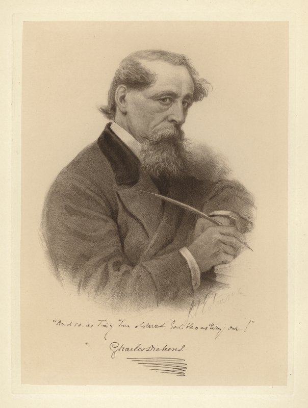 Kalemini tutan Charles Dickens