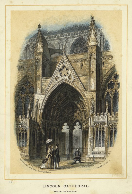 Lincoln Cathedral, south entrance  by Solomon Alexander Hart