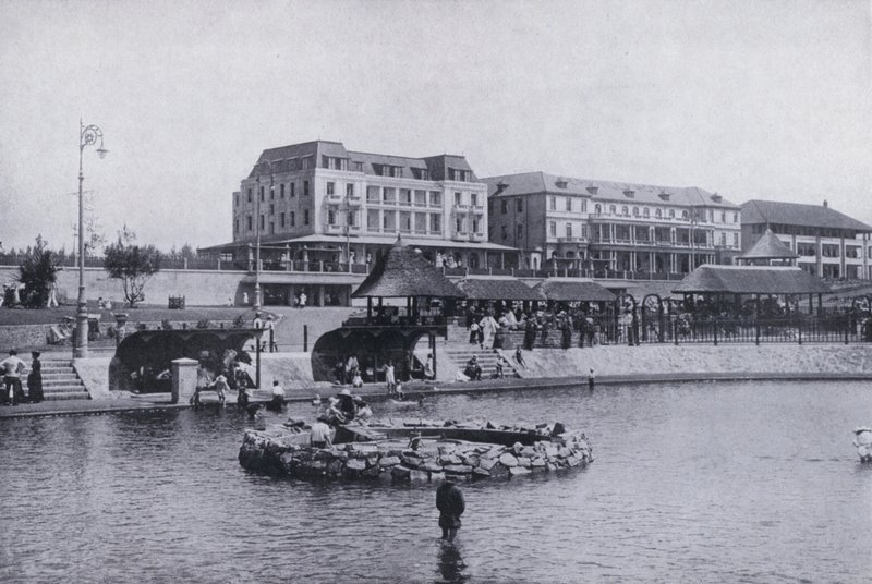 Çocuk Kürek Havuzu, Plaj, Durban (s/b fotoğraf) by South African Photographer