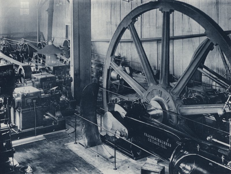 İç Mekan, Motor ve Dinamo Odası, Crown Reef Gold Mining Company (s/b fotoğraf) by South African Photographer