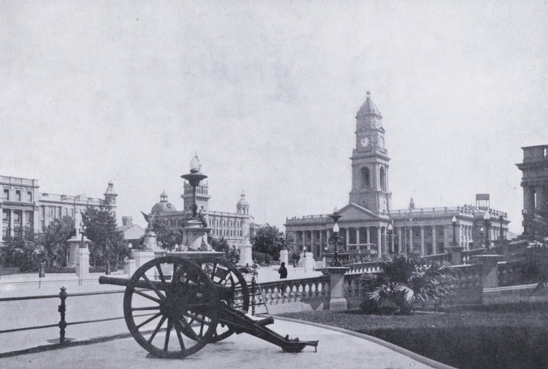 Kasaba Bahçeleri, gösteren Postane, Durban (s/b fotoğraf) by South African Photographer