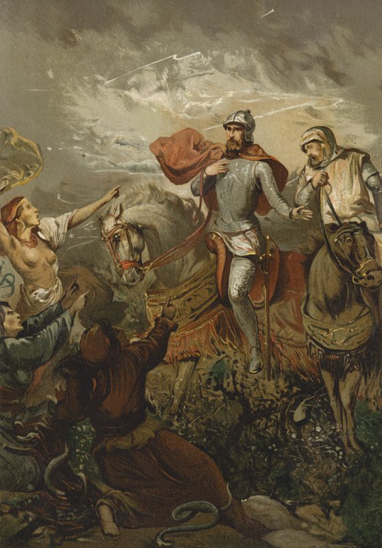 Macbeth cadılar tarafından durduruldu by Spanish School