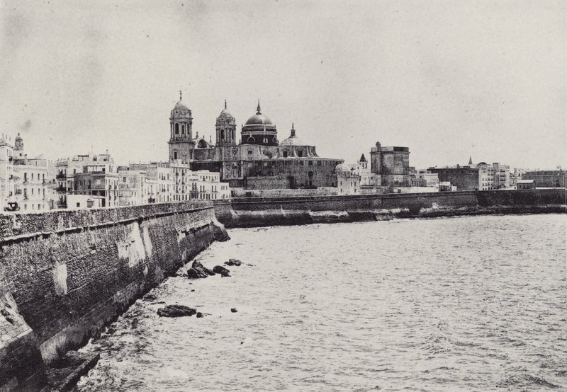 Cadiz: Güney Duvarları (s/b fotoğraf) by Spanish Photographer