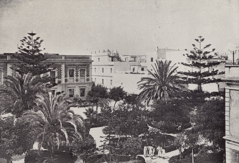 Cadiz: Plaza de la Reina (s/b fotoğraf) by Spanish Photographer