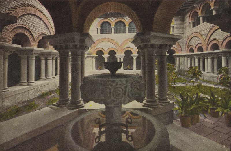 Montserrat: Claustre romanic; Claustro romanico (renkli fotoğraf) by Spanish Photographer