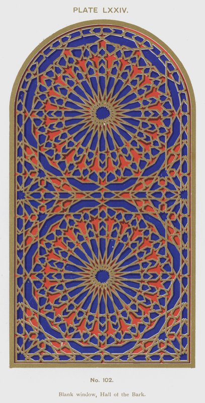 Boş pencere, Kabuk Salonu (renkli taş) by Spanish School