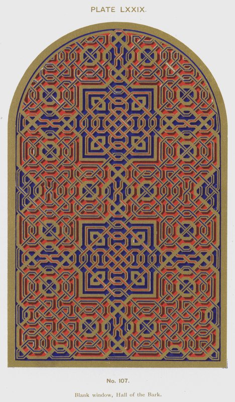 Boş pencere, Kabuk Salonu (renkli taş) by Spanish School