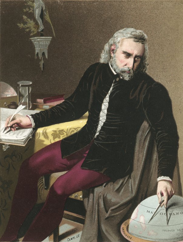 Kristof Kolomb küre ile by Spanish School