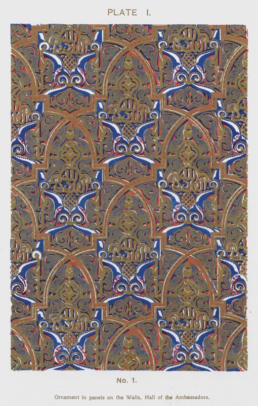 Duvarlardaki panellerde süsleme, Büyükelçiler Salonu (renkli taş) by Spanish School