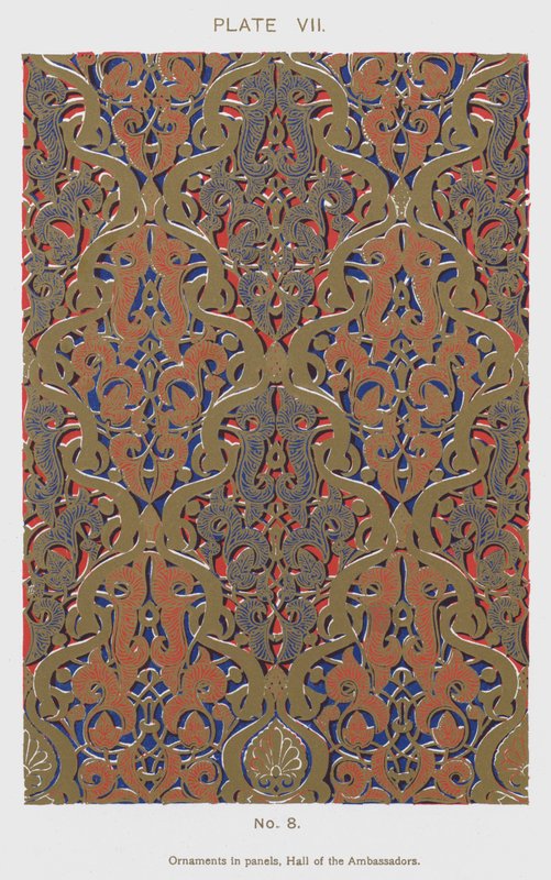 Panellerdeki süslemeler, Elçiler Salonu (renkli taş) by Spanish School