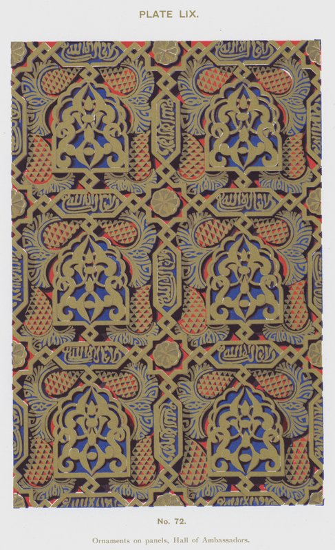Panellerdeki süslemeler, Elçiler Salonu (renkli taş) by Spanish School