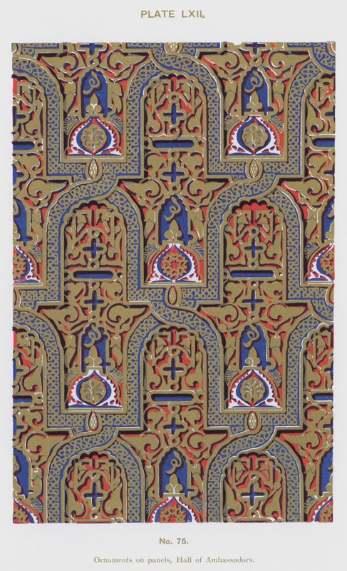 Panellerdeki süslemeler, Elçiler Salonu (renkli taş) by Spanish School