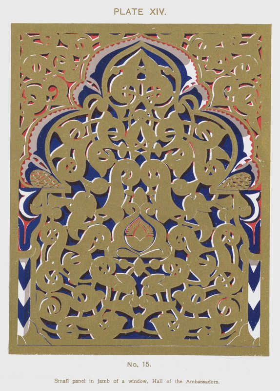 Pencere pervazındaki küçük panel, Büyükelçiler Salonu (renkli taş) by Spanish School