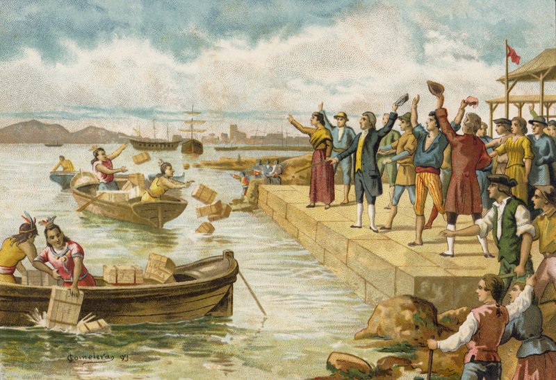 Boston Çay Partisi, 1773 by Spanish School